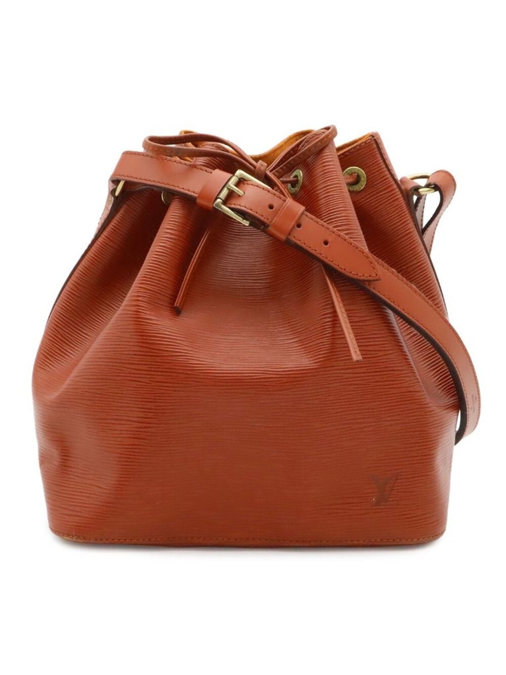 Louis Vuitton Epi Petit Noe Drawstring Shoulder Bag Kenya Brown